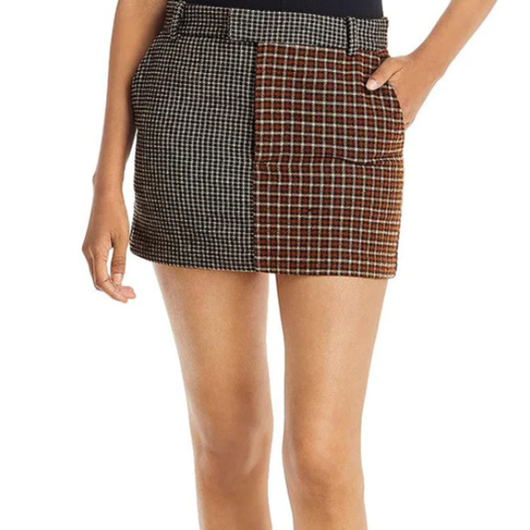 Rails Dresses & Skirts - Rails Wool Blend Houndstooth Mini Skirt NEW